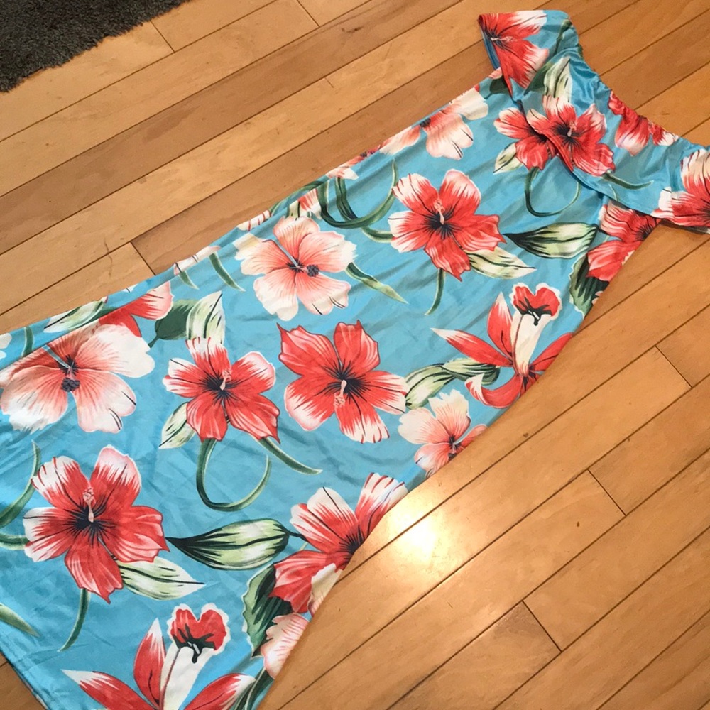 Strapless maxi dress